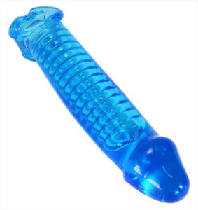 Rekbare penis sleeve, Flexibel met ribbels a/d binnenkant