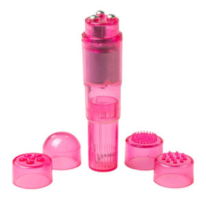 Pocket Rocket mini massagers met opzetstukjes