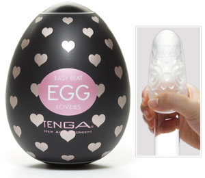Tenga Egg masturbator voor half slappe penis