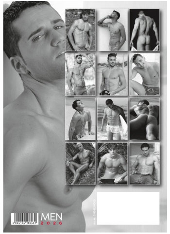Sexy mannen half naakt kalender 2026